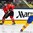 GRAND FORKS, NORTH DAKOTA - APRIL 23: Canada's William Bitten #14 plays the puck while Sweden's Erik Brannstrom #14 defends during semifinal round action at the 2016 IIHF Ice Hockey U18 World Championship. (Photo by Matt Zambonin/HHOF-IIHF Images)

